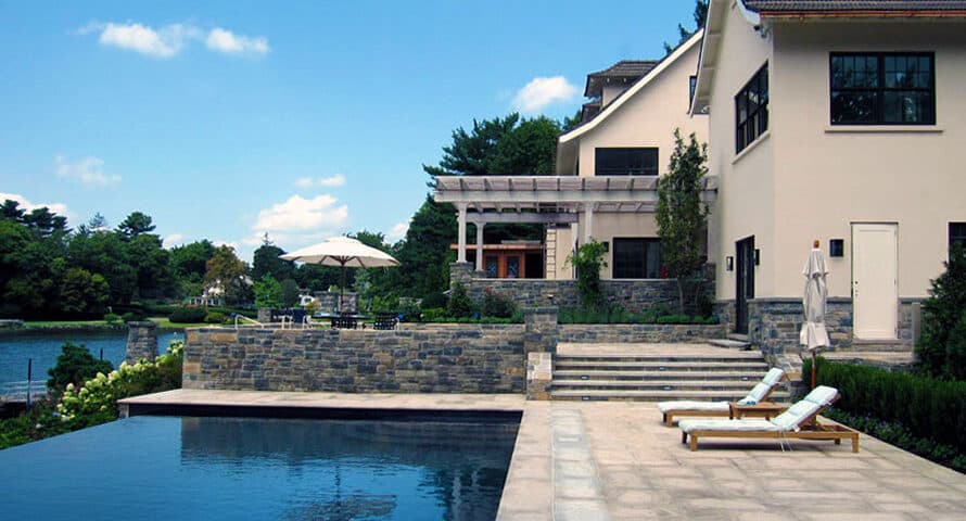 Pool with landscape designed as an outdoor room