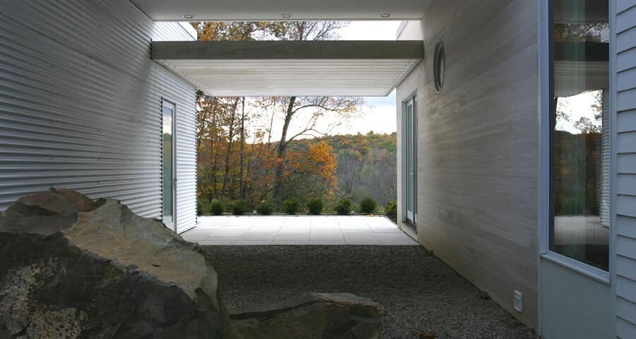 Entry with covered walkway
