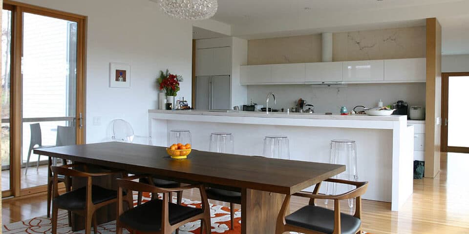 Kitchen with efficient layout and daylight