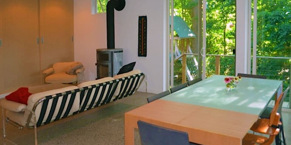 Modern living space with clean detailing
